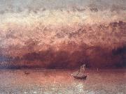 Gustave Courbet Sunset on Lake Geneva Germany oil painting artist